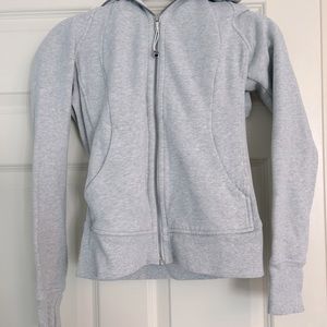 Lululemon Scuba Full-Zip Hoodie in Heathered Core Ultra Light Grey